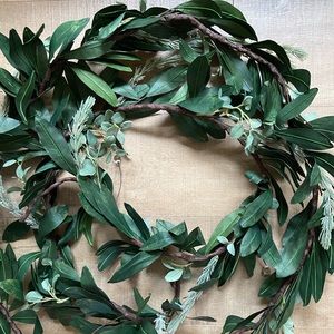 Crate & Barrel Faux Magnolia Garland